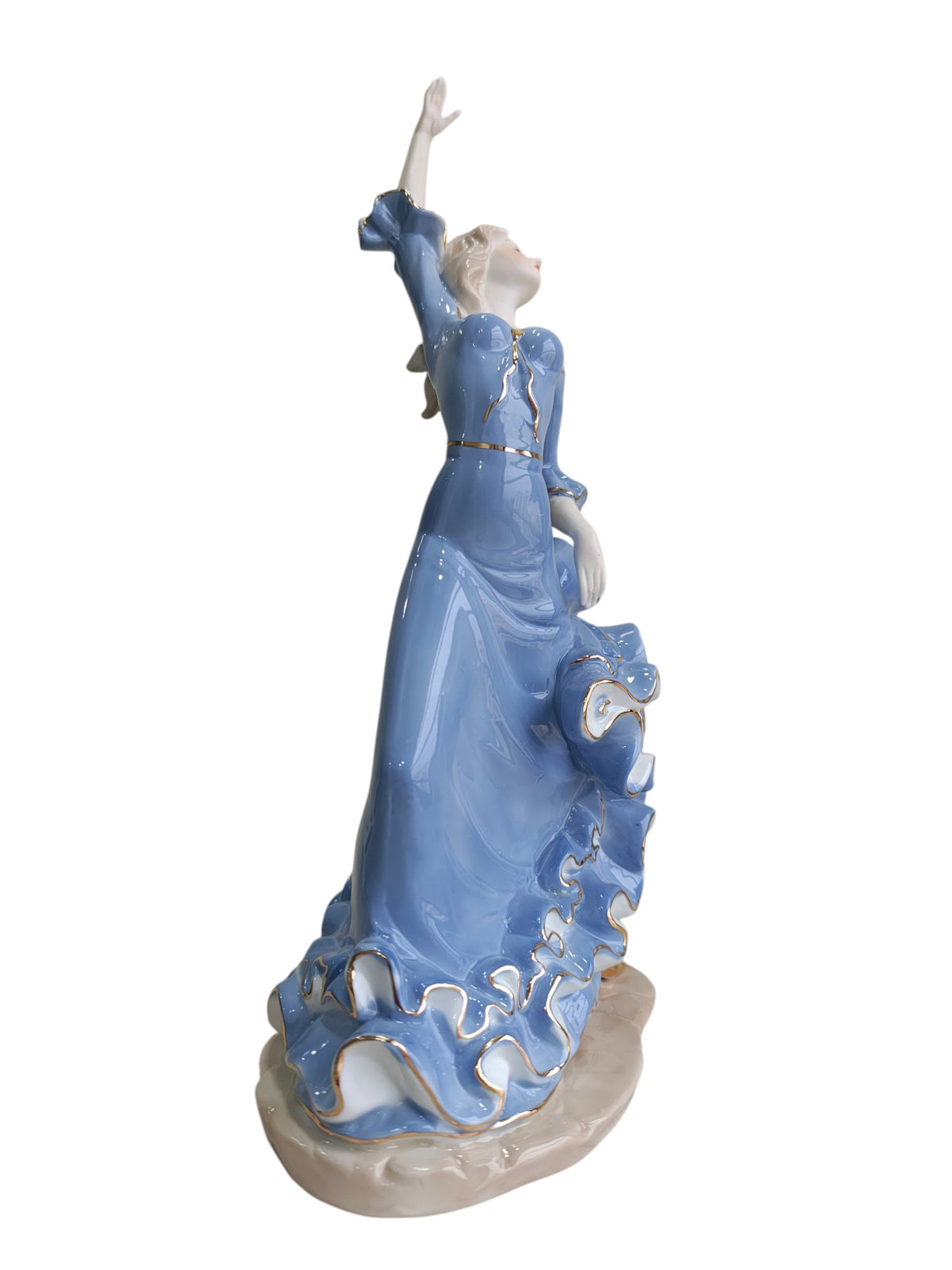 Rosa Flamenca - Pink & Gold Porcelain Dancer Sculpture