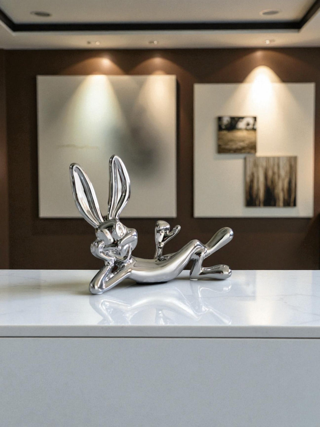 Chrome Silver Bunny
