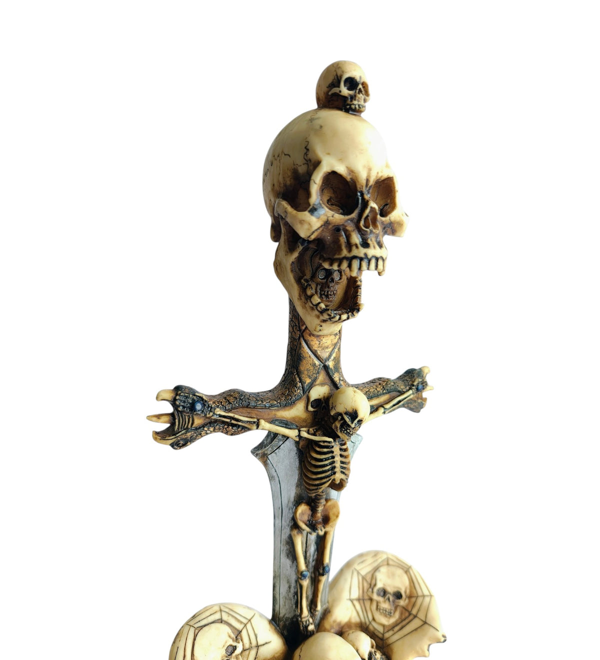 Skeleton Cross Knife Decor