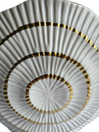 White & Golden Shell Shaped Vase