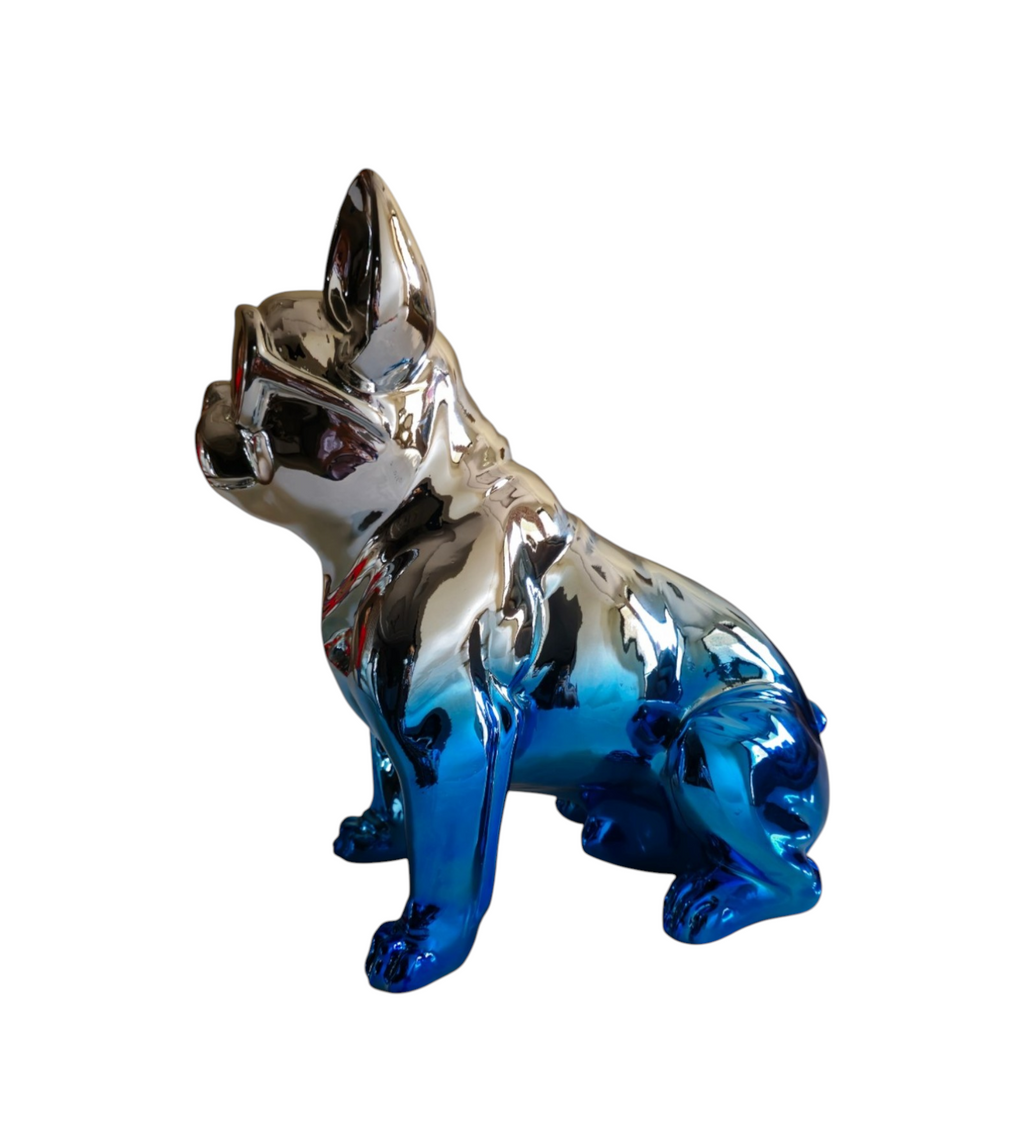 Large Chrome Dog with Goggles