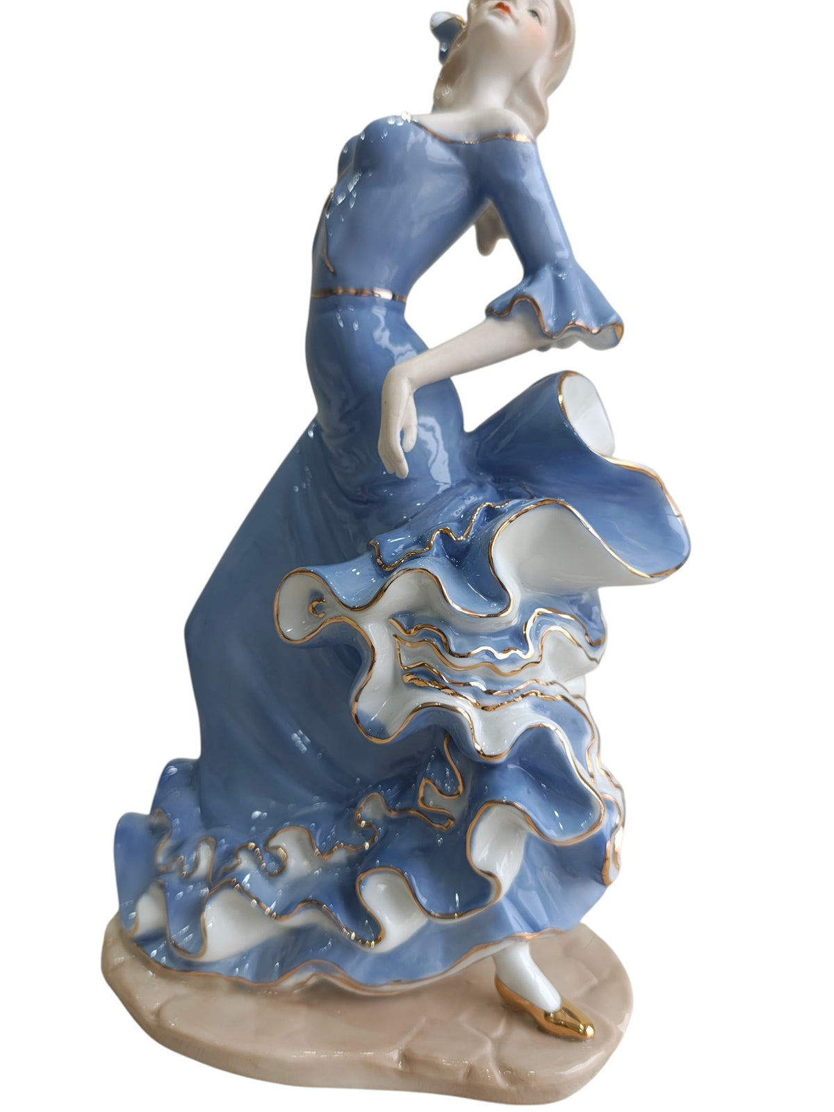 Rosa Flamenca - Pink & Gold Porcelain Dancer Sculpture