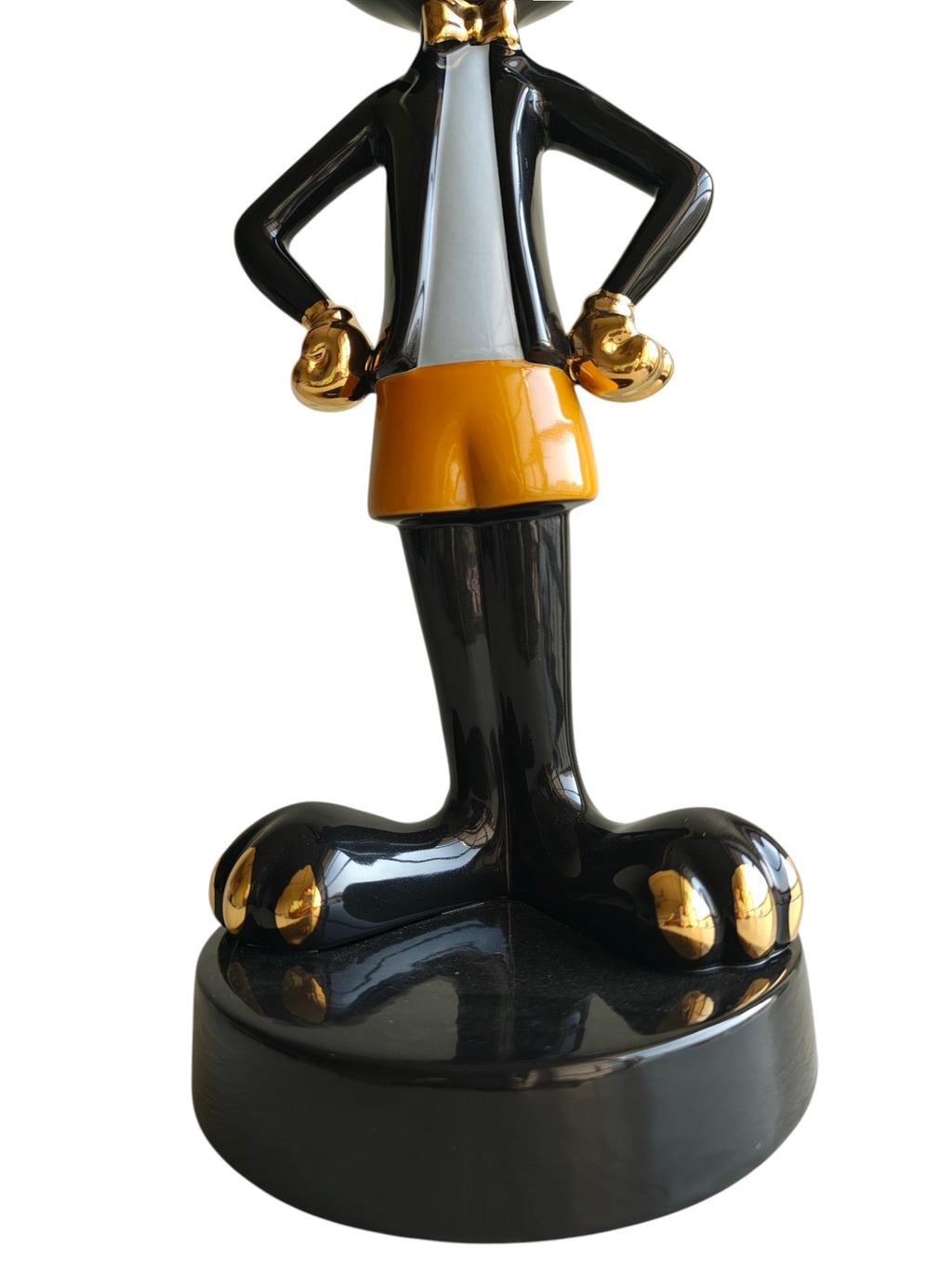 Pure Black Boss Bunny - Luxury Ceramic Sculpture Large