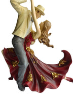 Romantic Dancing Couple Showpiece - Vintage Ballroom Dance Statue