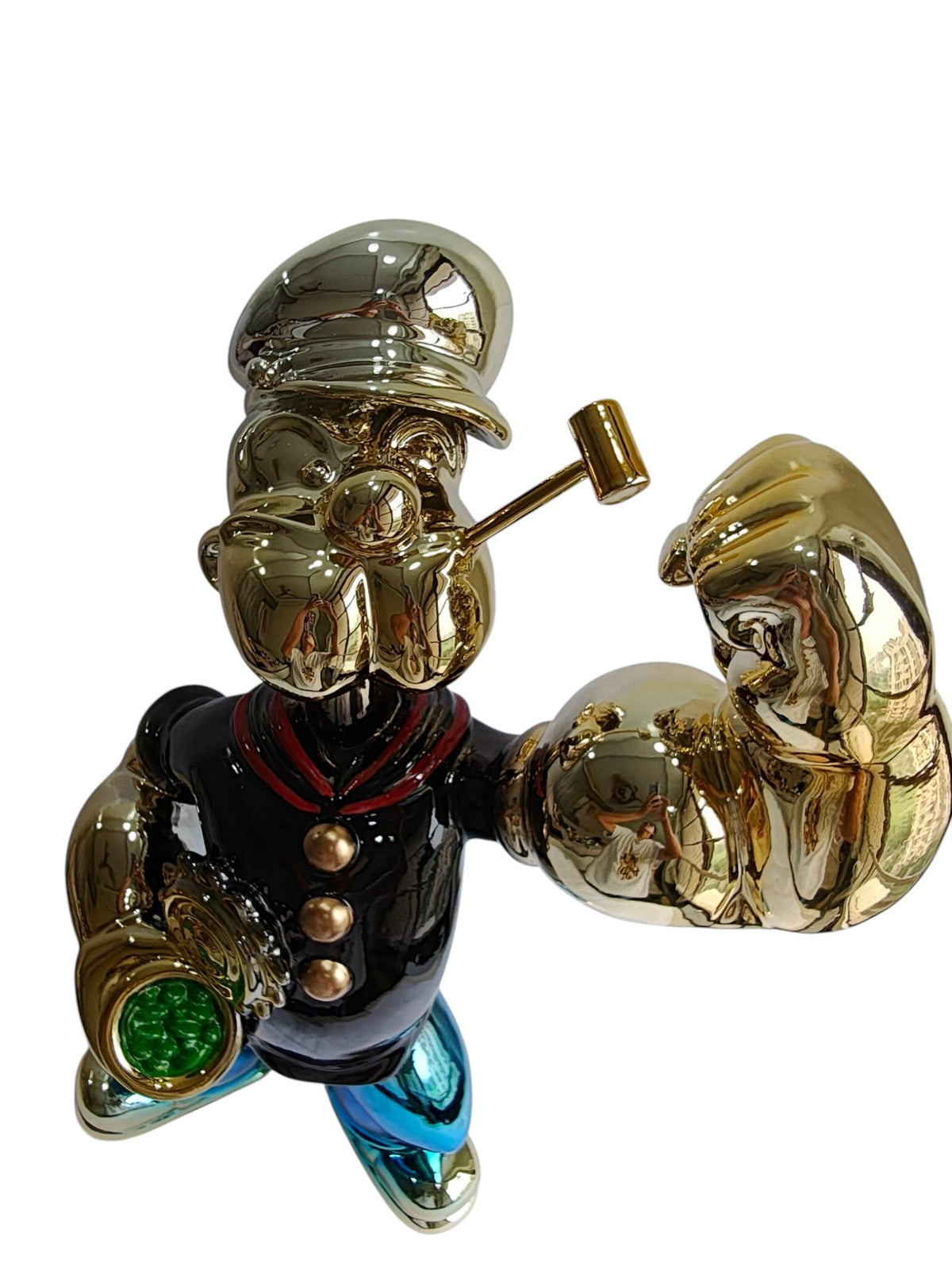 Chrome Pop Art Popeye The Sailor Showpiece - 74.5 cm Luxury Electroplated Sculpture