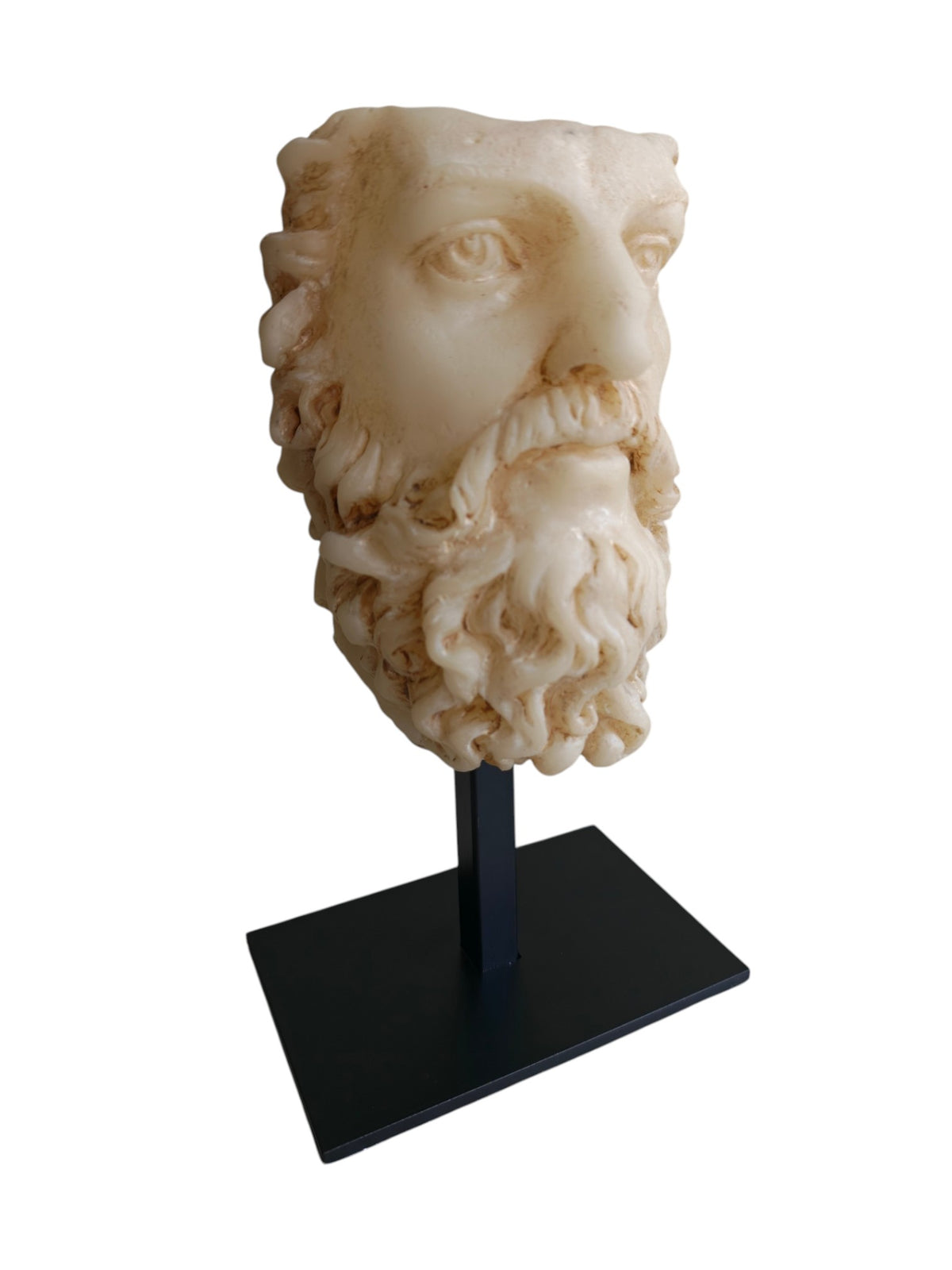 Classic Zeus Face Bust on Stand (Vintage Cream)