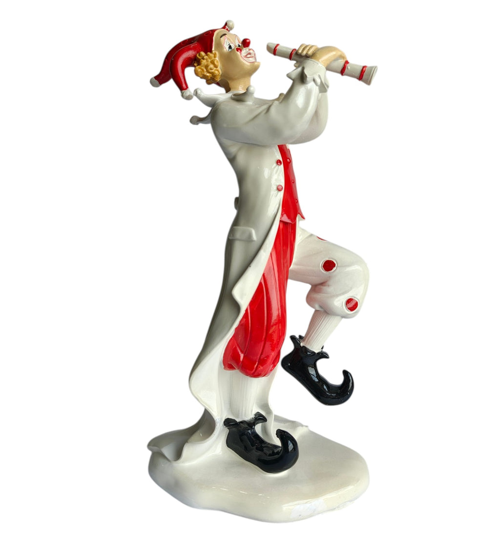 Trumpet Artist Clown Figurine