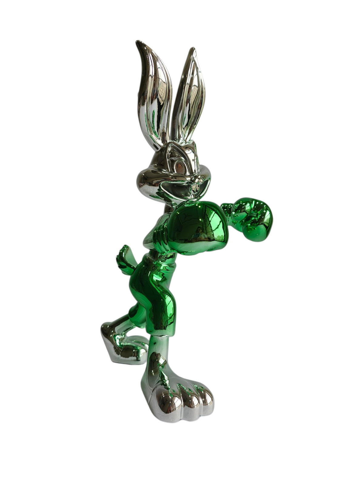 Chrome Bunny Table Decor Figurine