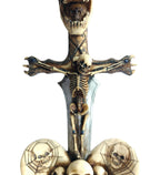 Skeleton Cross Knife Decor