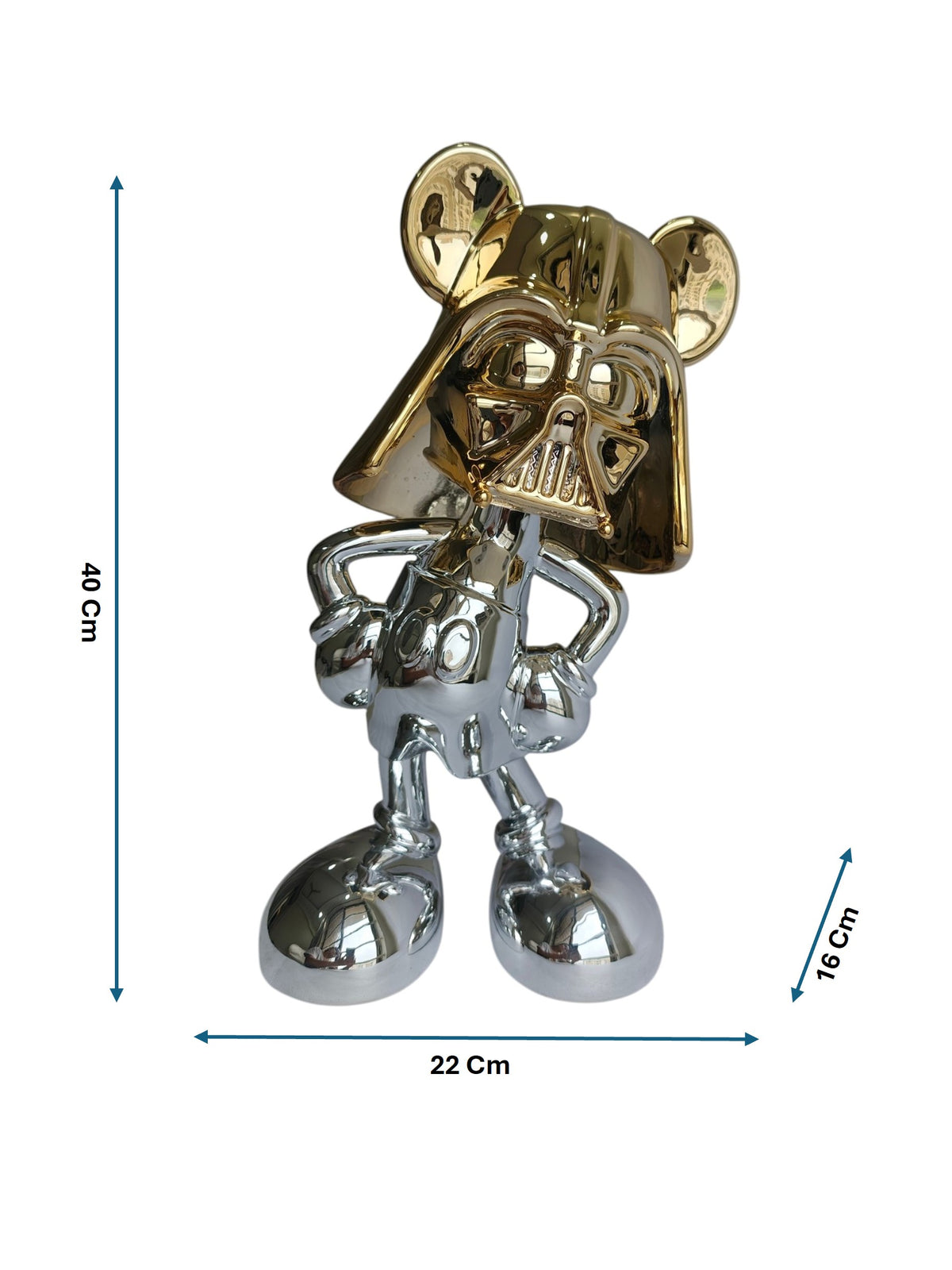 Star Wars Mickey Mouse Sculpture - Black & Gold Luxury Table Decor