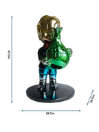 Richie Rich Pop Art Sculpture with Gold Head & Green Money Bag