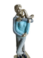 COUPLE-BLU: Blue Sweater Embrace
