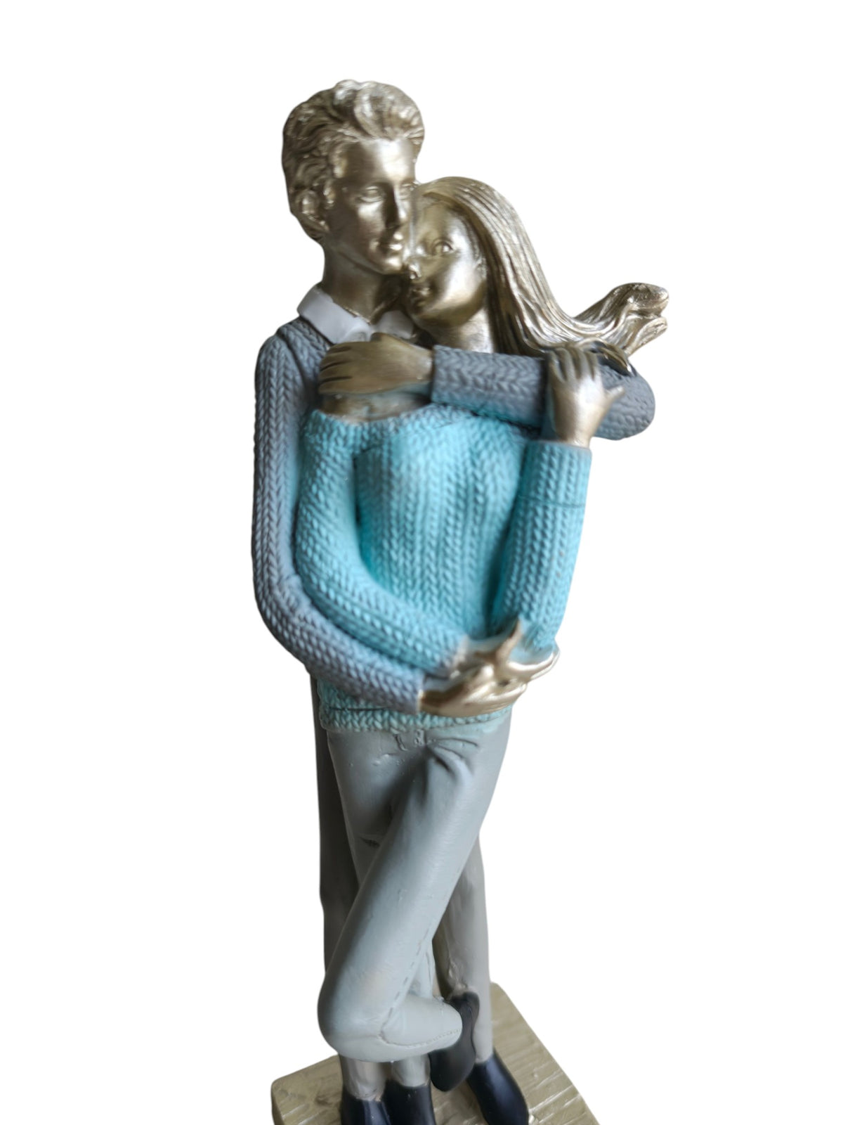 COUPLE-BLU: Blue Sweater Embrace