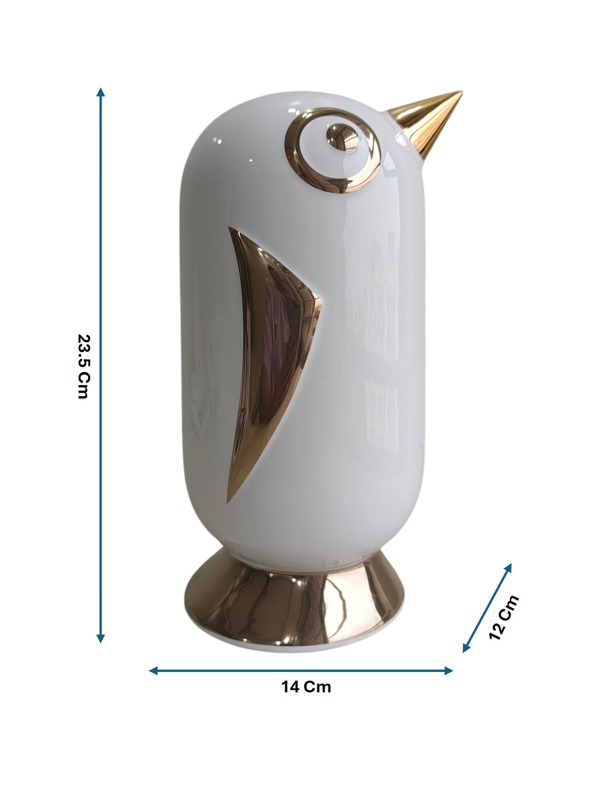 Golden Beak Birdie - Minimalist Ceramic Piggy Bank
