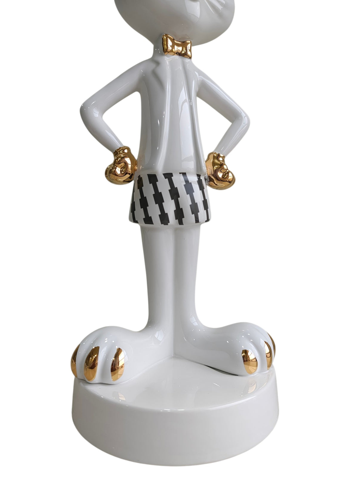 Pure White Boss Bunny - Luxury Ceramic Sculpture Large