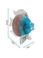 Premium Blue-Pink Glass Fish