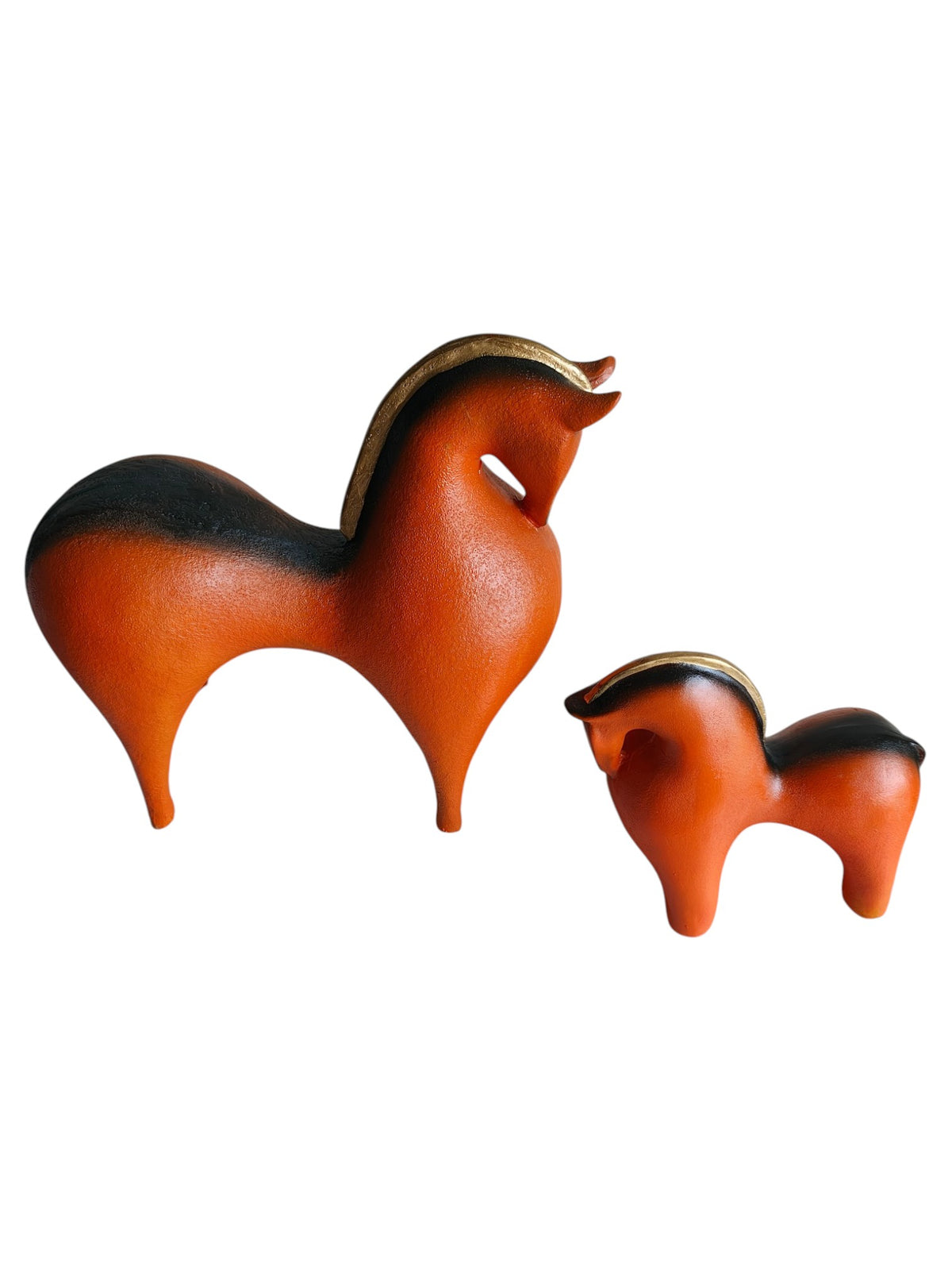 Nordic Harmony Horse Duo : Modern Decorative Sculpture Set
