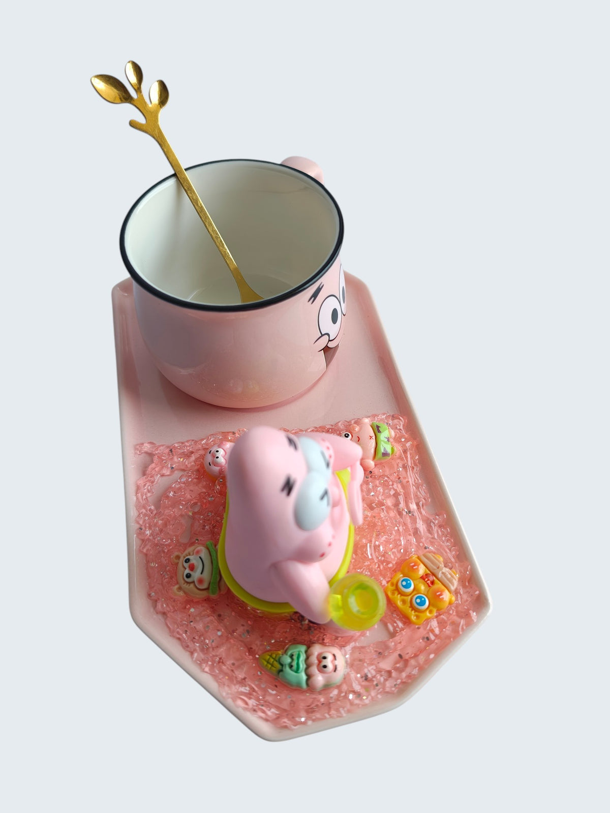PatrickStar 3D- Mug & Tray Set- Bubble Blower Edition