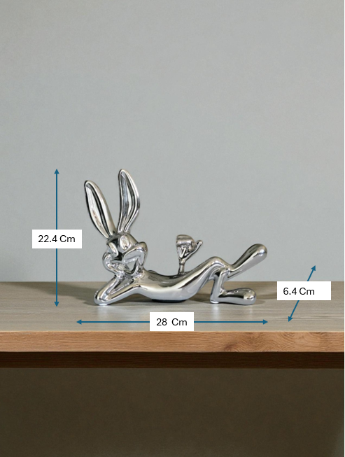 Chrome Silver Bunny