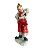 Accordion Musician Clown Figurine