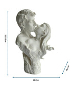 Eternal Love Kissing Couple Bust Showpiece - Romantic Couple Statue