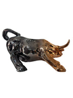 Titan Charge Metallic Bull Sculpture Rose Gold & Gunmetal Edition