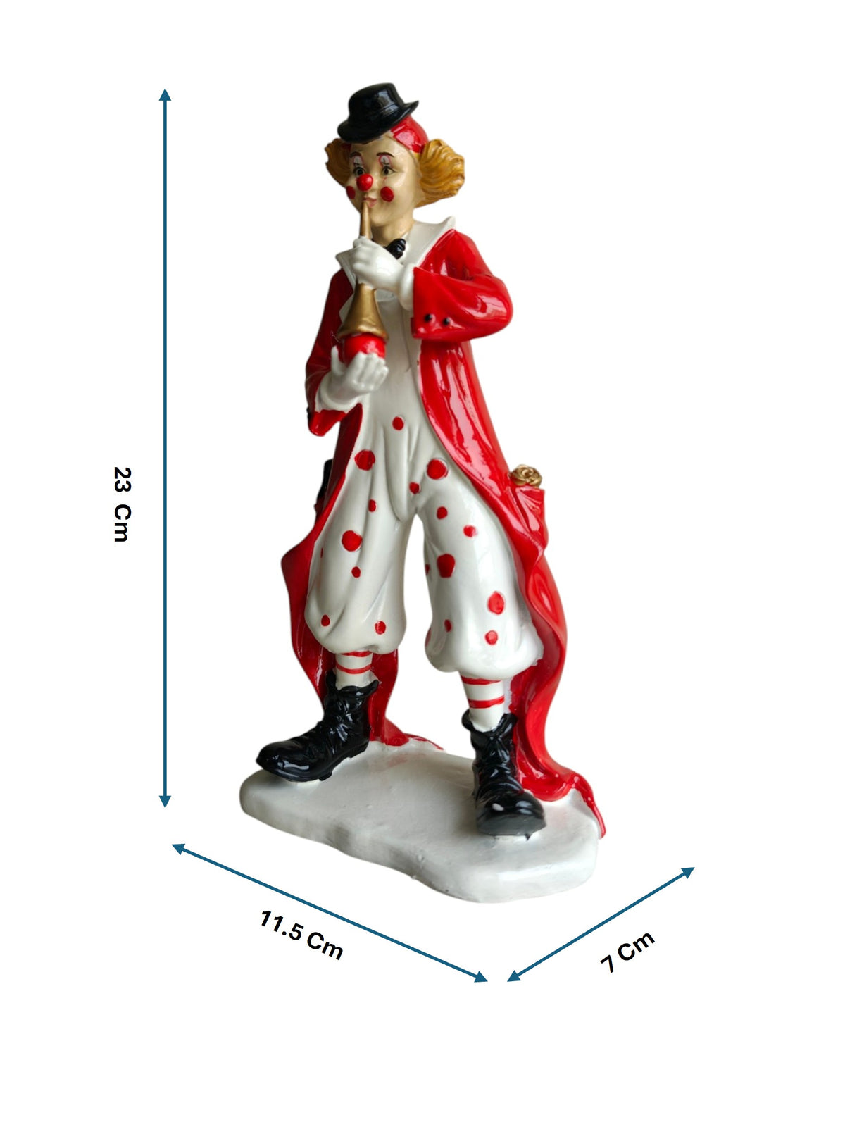 Vintage Musical Clown Playing Flute