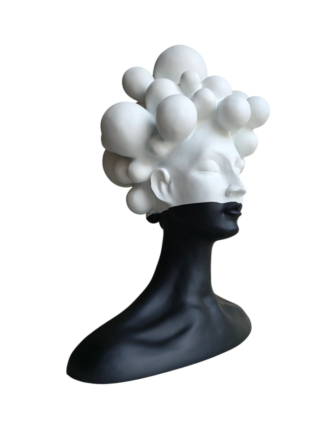 Dreaming Cloud Woman Bust Large-Bubble Hair Lady