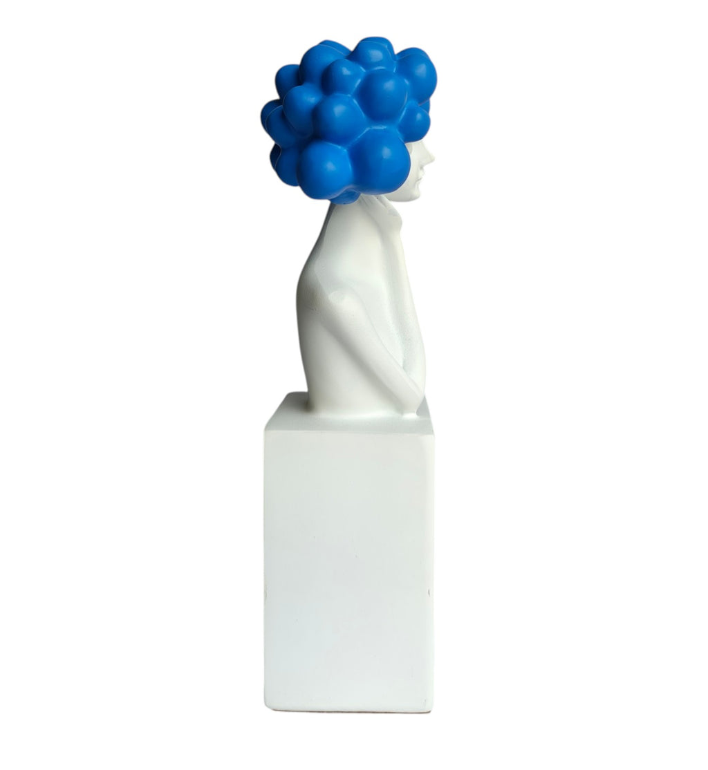 Blue Bubble Head Bust