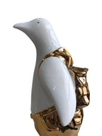 Golden Tux Penguin - Luxury Ceramic Vase Figurine