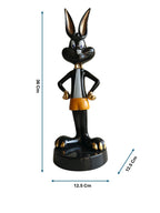 Pure Black Boss Bunny - Luxury Ceramic Sculpture