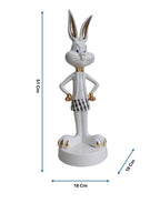 Pure White Boss Bunny - Luxury Ceramic Sculpture Large