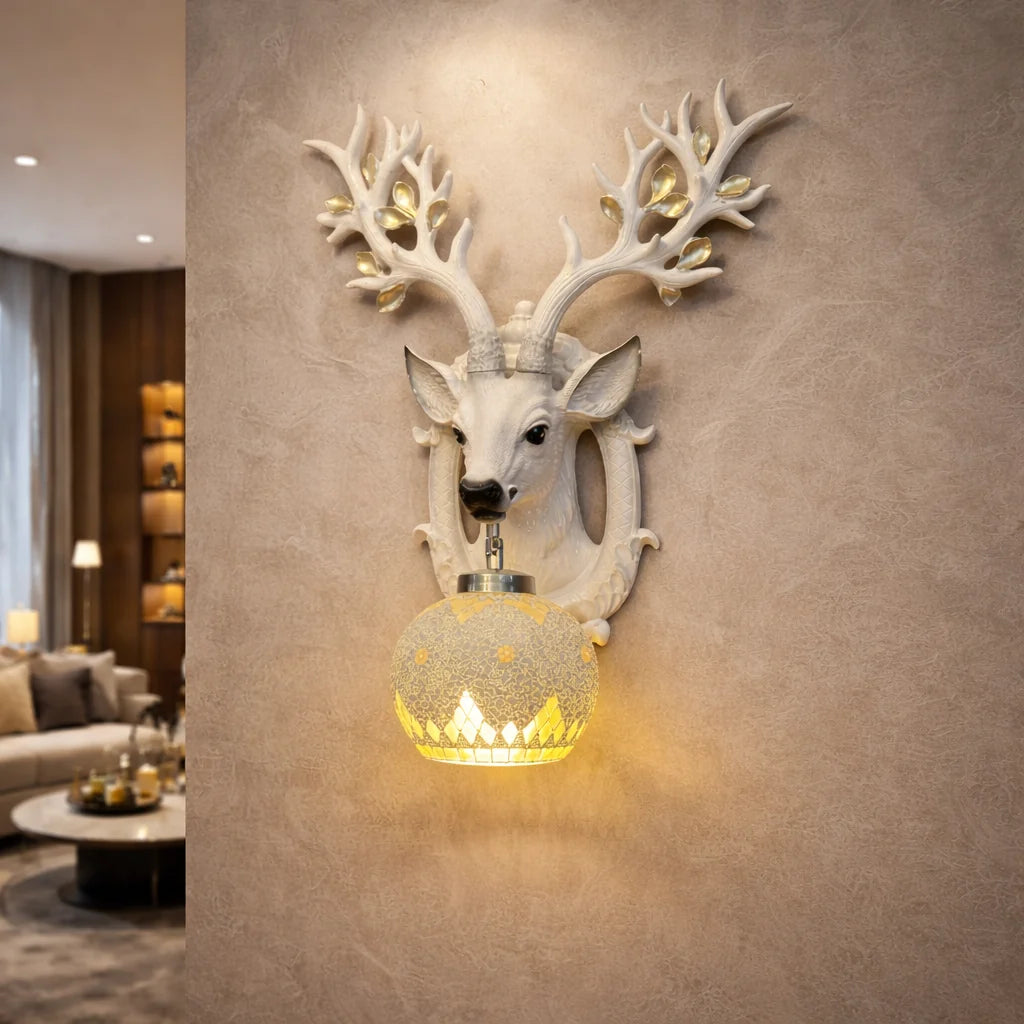 Large 2 ft Deer Wall Lamp – Premium Living Room Upgrade