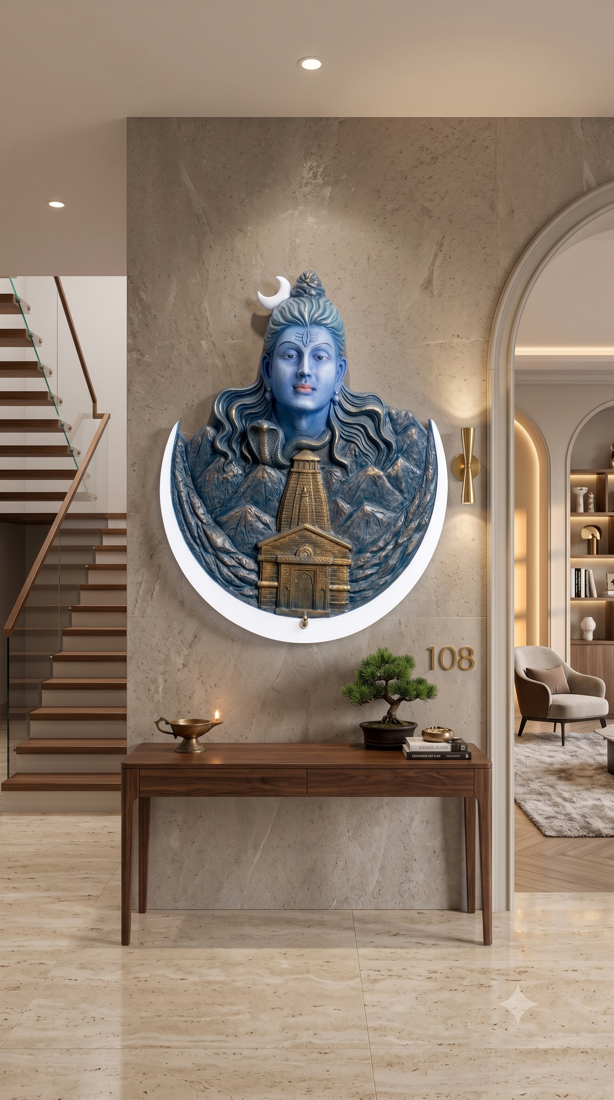 Premium 3D Kedarnath Shiva Relief