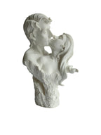Eternal Love Kissing Couple Bust Showpiece - Romantic Couple Statue