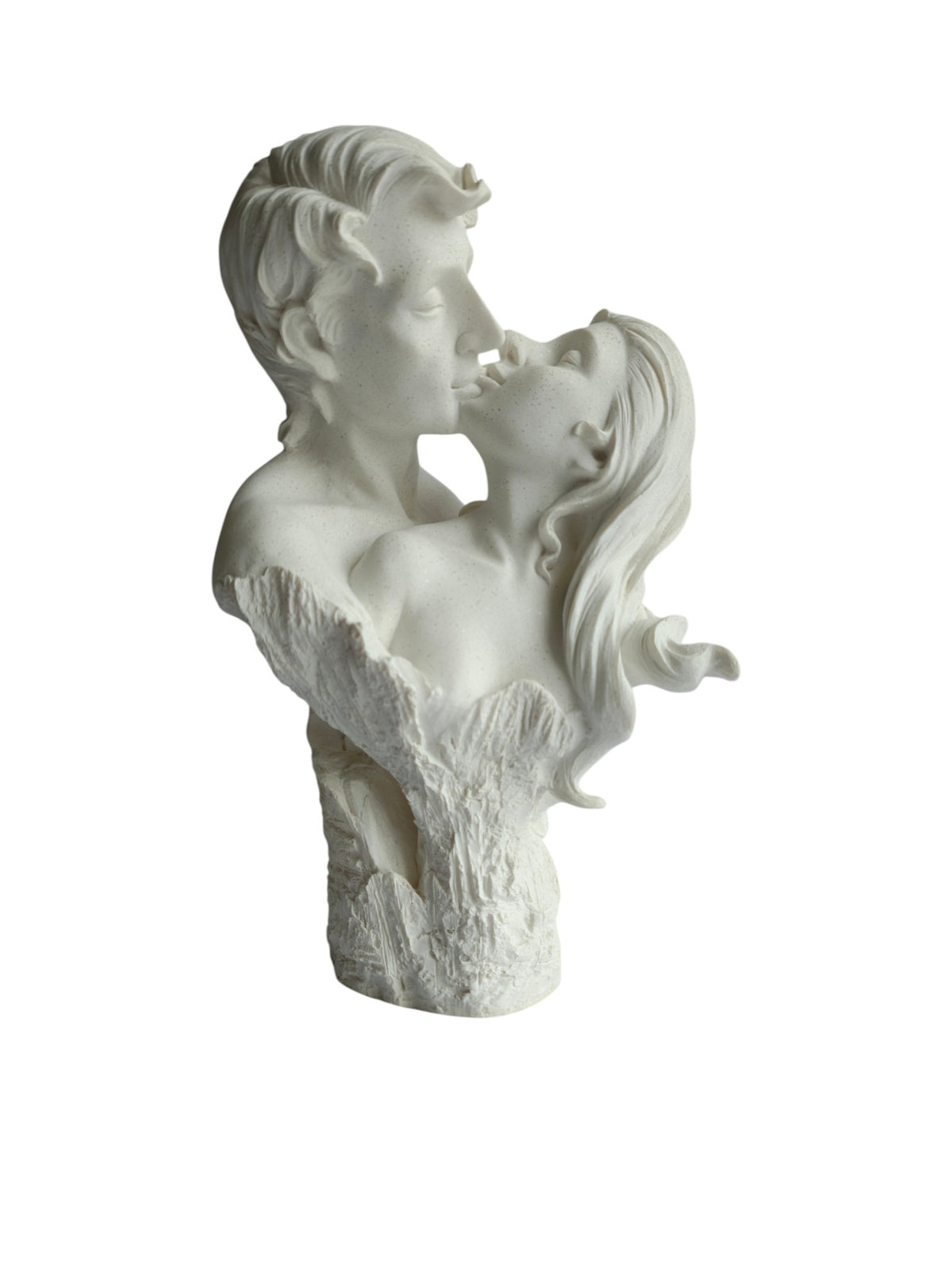Eternal Love Kissing Couple Bust Showpiece - Romantic Couple Statue