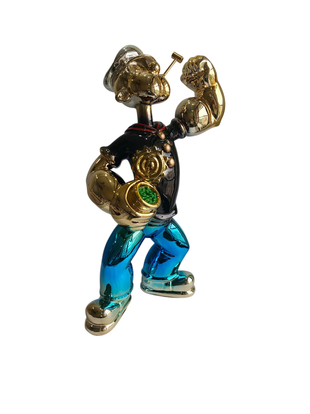 Chrome Pop Art Popeye The Sailor Showpiece - 74.5 cm Luxury Electroplated Sculpture