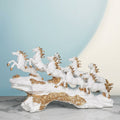 White & Gold Resin Statue For Spiritual Gift