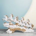 White & Gold Resin Statue For Spiritual Gift