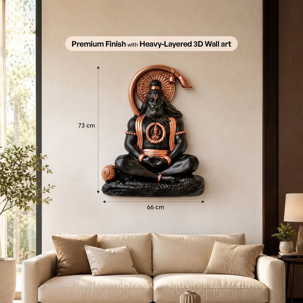 Monolith - Hanuman Ji -Inspired Relief 3D Wall Art