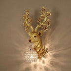 Gold Crystal & Metal Wall Light For Spiritual Gift