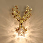 Gold Crystal & Metal Wall Light For Spiritual Gift