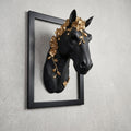 Black And Gold Resin Wall Decor For Spiritual Gift