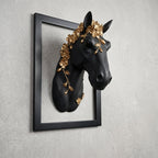 Black And Gold Resin Wall Decor For Spiritual Gift