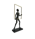 Abstract Man Frame Black
