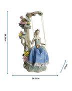 Elegant Floral Swing Princess Showpiece